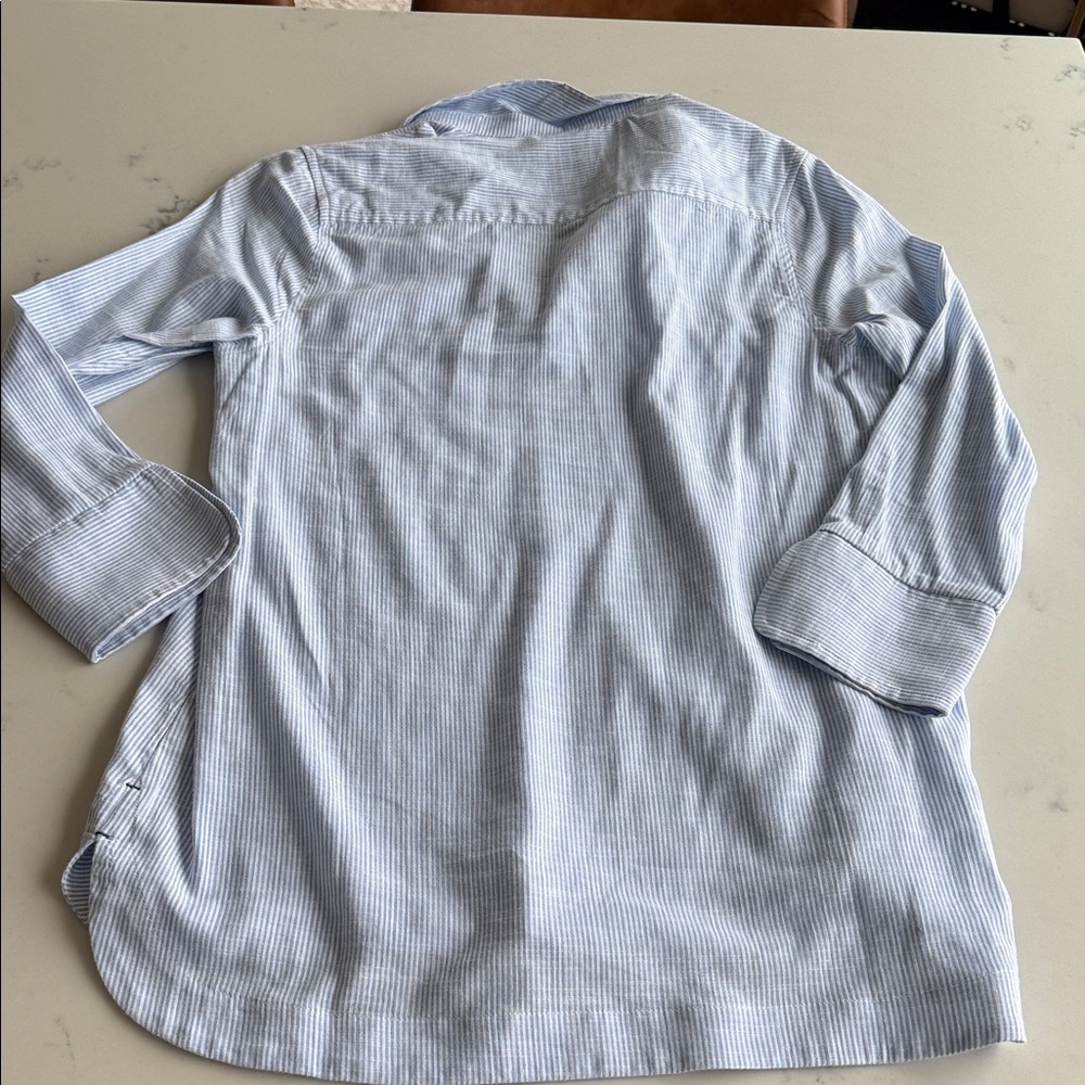 NWOT Vineyard Vines Light Blue Striped Savannah Popover Tunic - Picture 5 of 5